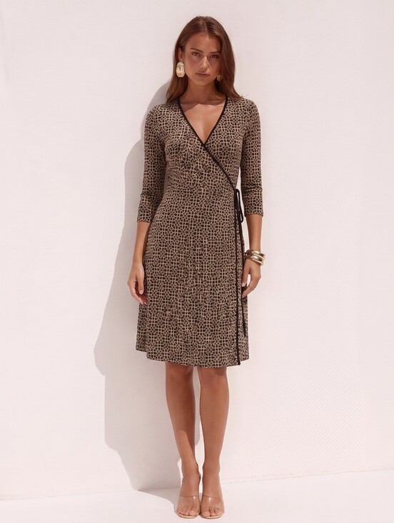 City Triangles Dresses & Skirts - City Triangles Womens Black And Cream Babydoll V-Neck Wrap Dress. Office Sz M